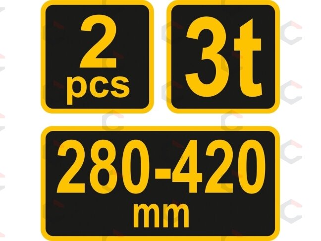 Atramų komplektas | 275 - 415 mm / 3T | 2 vnt. (80308) 4 Atramų komplektas | 275 - 415 mm / 3T | 2 vnt. (80308) 4