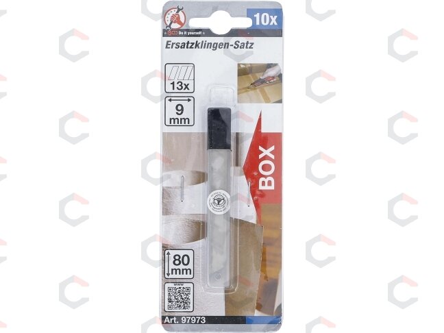 Atsarginių peiliukų rinkinys | 9 mm | 10 vnt. (97973) 2 Atsarginių peiliukų rinkinys | 9 mm | 10 vnt. (97973) 2