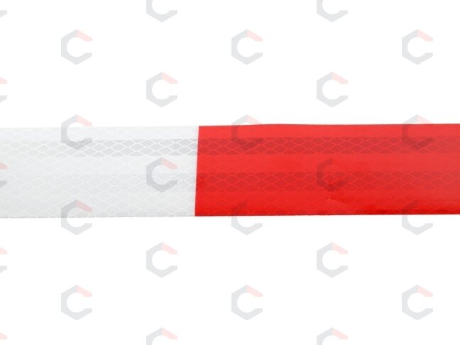 Mikroprizminė atšvaitinė juosta | balta-raudona | 49 mm x 45,7 m (YT-72513) 1 Mikroprizminė atšvaitinė juosta | balta-raudona | 49 mm x 45,7 m (YT-72513) 1