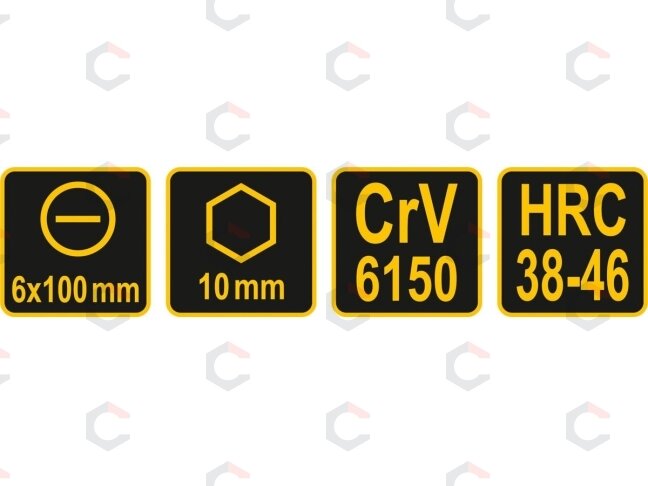 Atsuktuvas kalamas | šešiakampis | Plokščias 6 X 100 mm (62162) 3 Atsuktuvas kalamas | šešiakampis | Plokščias 6 X 100 mm (62162) 3