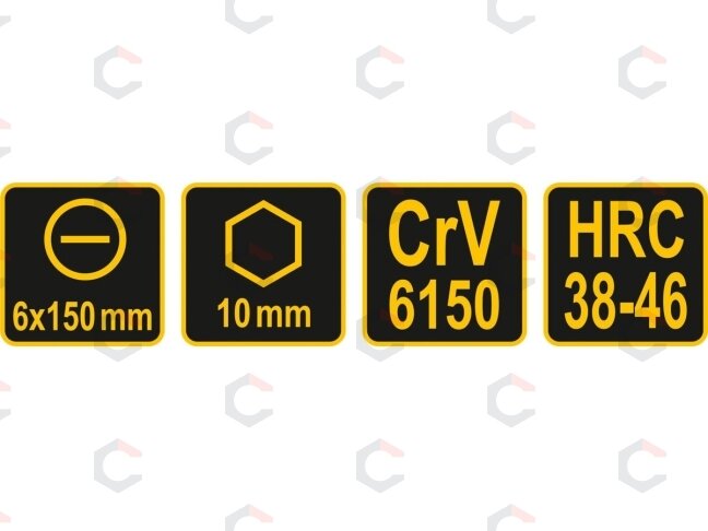 Atsuktuvas kalamas | šešiakampis | Plokščias 6 X 150 mm (62163) 3 Atsuktuvas kalamas | šešiakampis | Plokščias 6 X 150 mm (62163) 3