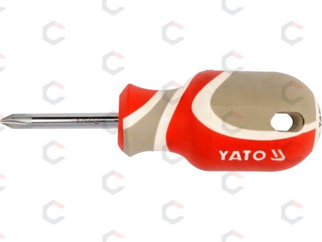 Atsuktuvas kryžminis CrV, SVCM 55 PH2x38 mm (YT-2647) Atsuktuvas kryžminis CrV, SVCM 55 PH2x38 mm (YT-2647)