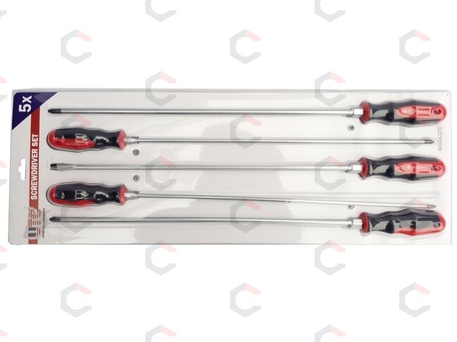 Atsuktuvų rinkinys | ilgas tipas | 450 mm | PH / PZ / SL | 5 vnt. (SK5024) Atsuktuvų rinkinys | ilgas tipas | 450 mm | PH / PZ / SL | 5 vnt. (SK5024)