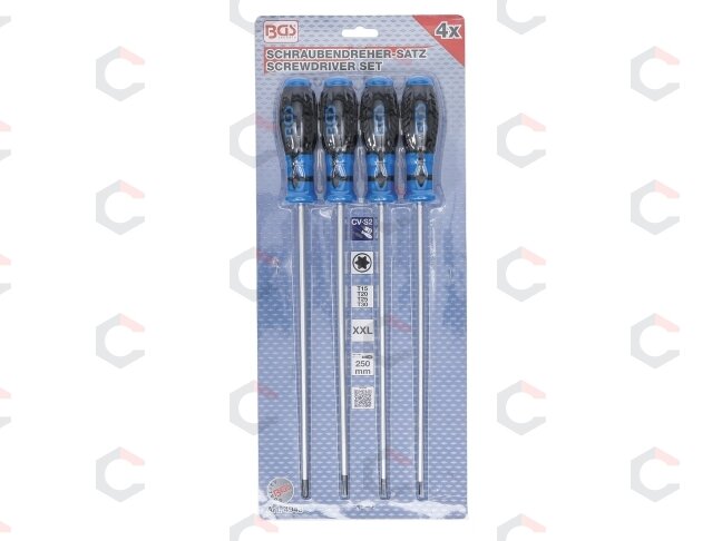 Atsuktuvų rinkinys | ilgas tipas | T-star (Torx) T15 - T30 | 4 vnt. (4943) 2 Atsuktuvų rinkinys | ilgas tipas | T-star (Torx) T15 - T30 | 4 vnt. (4943) 2