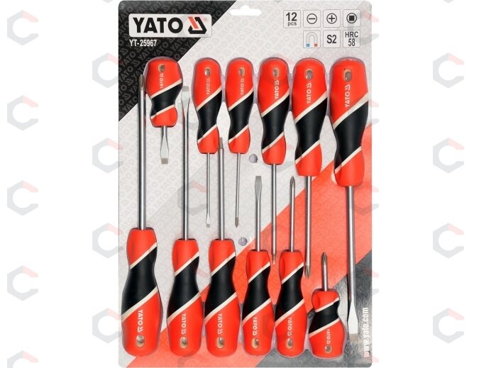 Atsuktuvų rinkinys | 12 vnt. (YT-25967) 1 Atsuktuvų rinkinys | 12 vnt. (YT-25967) 1