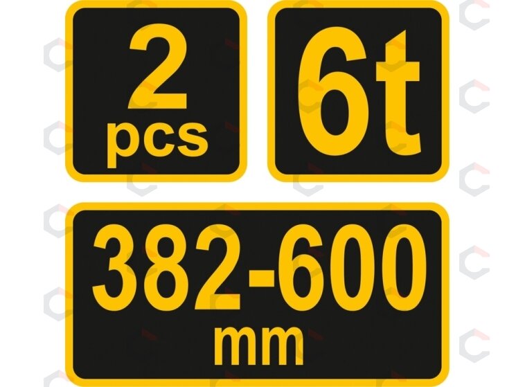 Atramų komplektas | 382- 600 mm / 6T | 2 vnt. (80309) 3 Atramų komplektas | 382- 600 mm / 6T | 2 vnt. (80309) 3