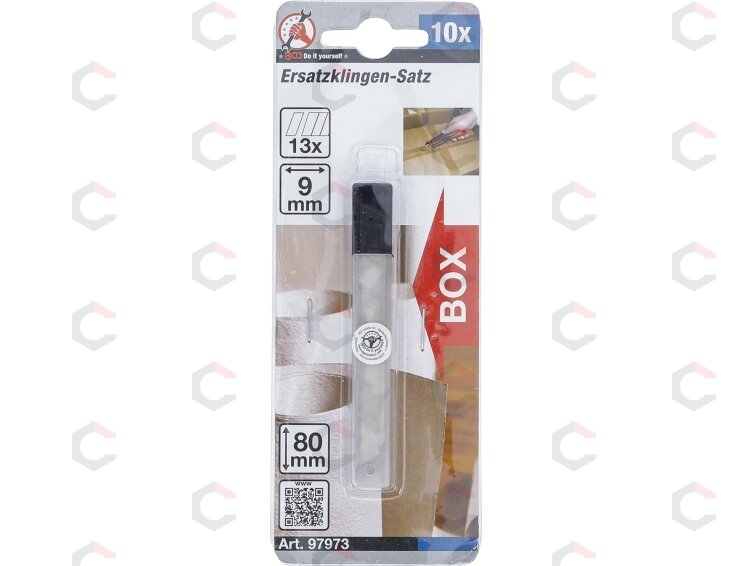 Atsarginių peiliukų rinkinys | 9 mm | 10 vnt. (97973) 2