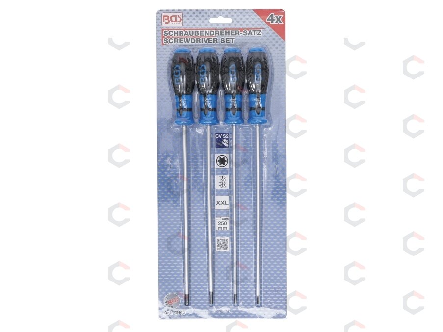 Atsuktuvų rinkinys | ilgas tipas | T-star (Torx) T15 - T30 | 4 vnt. (4943) 2 Atsuktuvų rinkinys | ilgas tipas | T-star (Torx) T15 - T30 | 4 vnt. (4943) 2