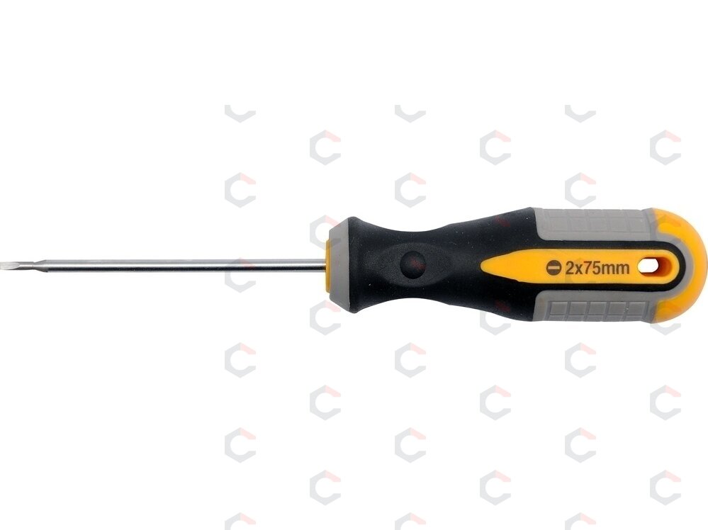 Atsuktuvas plokščias Cr-V, 2x75 mm (60912) Atsuktuvas plokščias Cr-V, 2x75 mm (60912)