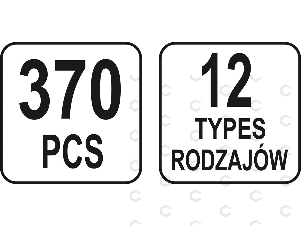 Automobilinis klipsų asortimentas Mitsubishi | 370 vnt. (YT-06659) 3