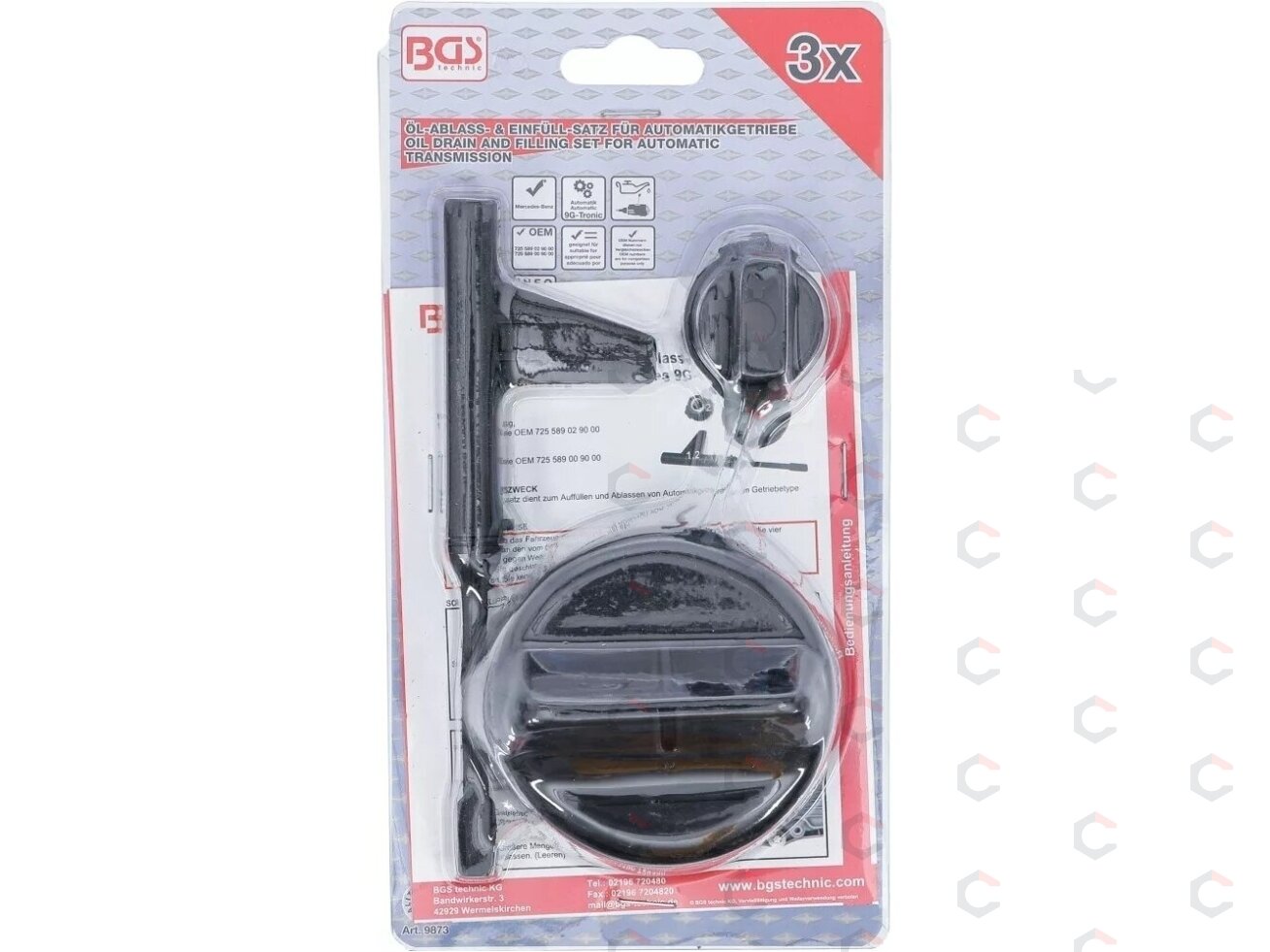 Automatinės transmisijos alyvos išleidimo ir pripildymo rinkinys | Mercedes-Benz 9G-Tronic (9873) 3 Automatinės transmisijos alyvos išleidimo ir pripildymo rinkinys | Mercedes-Benz 9G-Tronic (9873) 3