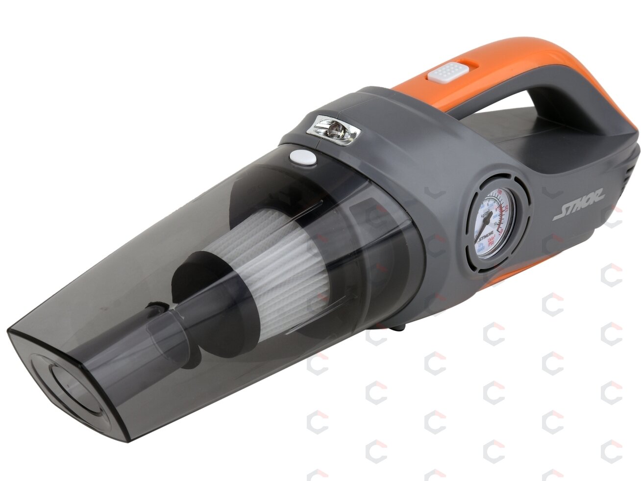 Automobilinis dulkių siurblys | su manometru ir kompresoriumi | 12V 80W (82953) Automobilinis dulkių siurblys | su manometru ir kompresoriumi | 12V 80W (82953)