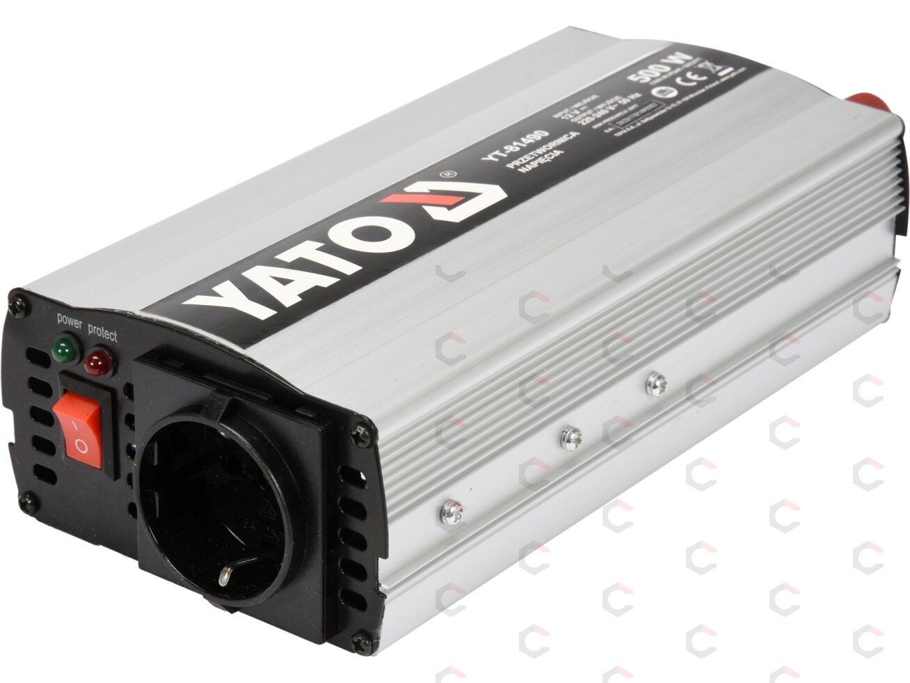 Automobilinis įtampos inverteris 12/230V 500W (YT-81490)