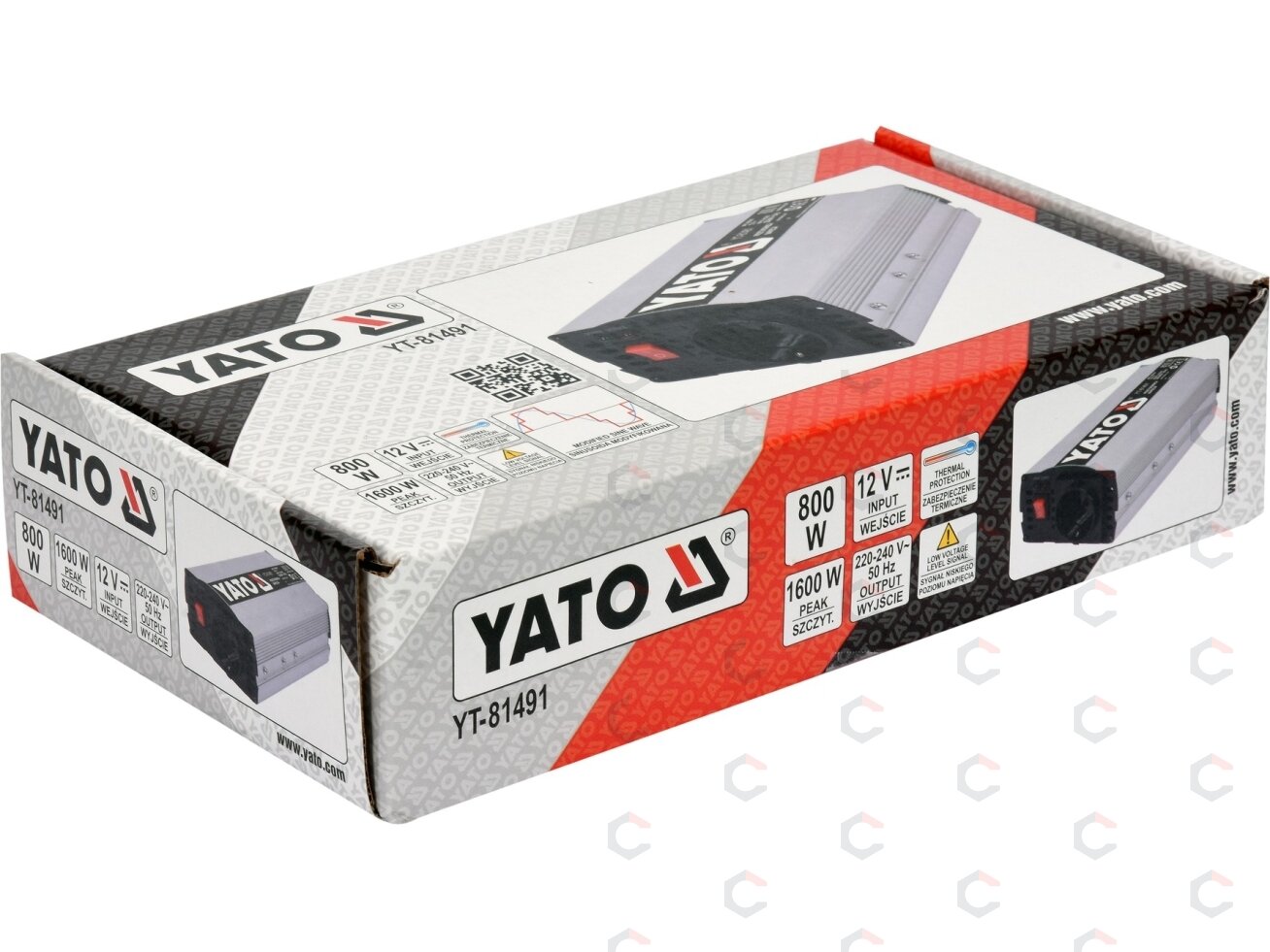 Automobilinis įtampos inverteris | 12/230V 800 W (YT-81491) 1 Automobilinis įtampos inverteris | 12/230V 800 W (YT-81491) 1