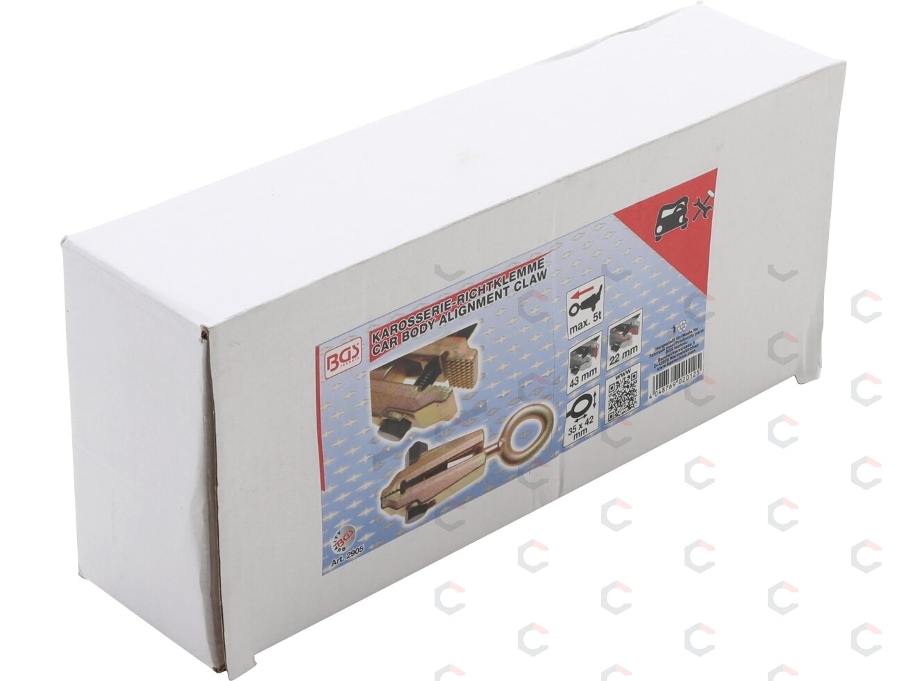 Automobilio kėbulo išlyginimo spaustuvas | 43 mm | viena traukimo kryptis | maks. 5 t (2905) 1 Automobilio kėbulo išlyginimo spaustuvas | 43 mm | viena traukimo kryptis | maks. 5 t (2905) 1