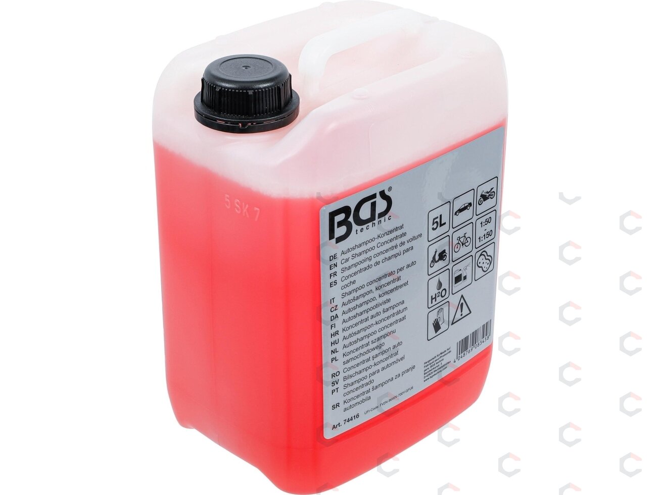 Automobilių šampūno koncentratas | raudonas | 5 l (74416) Automobilių šampūno koncentratas | raudonas | 5 l (74416)