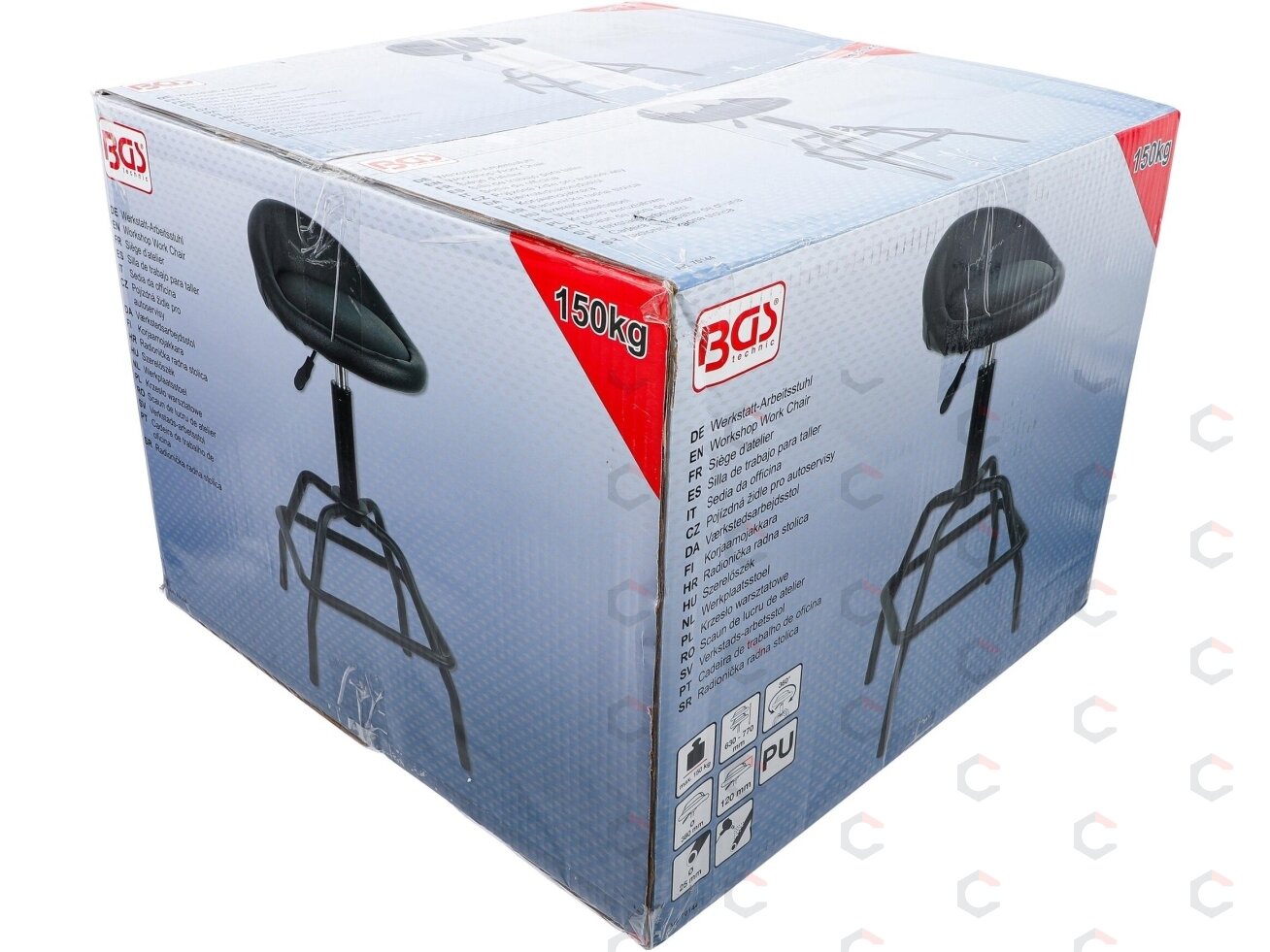 Autoserviso baro kėdė | reguliuojamas aukštis | 630 - 770 mm (70144) 4 Autoserviso baro kėdė | reguliuojamas aukštis | 630 - 770 mm (70144) 4