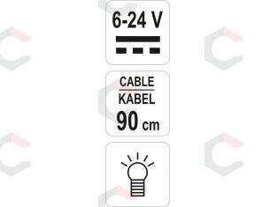 Automobilinis įtampos testeris | kabelio ilgis 90 cm | 6-24V (YT-2865) 2 Automobilinis įtampos testeris | kabelio ilgis 90 cm | 6-24V (YT-2865) 2