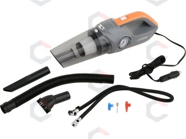 Automobilinis dulkių siurblys | su manometru ir kompresoriumi | 12V 80W (82953) Automobilinis dulkių siurblys | su manometru ir kompresoriumi | 12V 80W (82953)