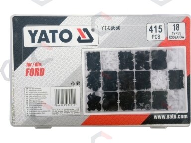 Automobilinis klipsų asortimentas Ford | 415 vnt. (YT-06660) Automobilinis klipsų asortimentas Ford | 415 vnt. (YT-06660)
