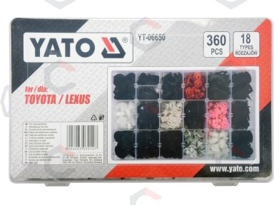 Automobilinis klipsų asortimentas Toyota, Lexus | 360 vnt. (YT-06650) Automobilinis klipsų asortimentas Toyota, Lexus | 360 vnt. (YT-06650)