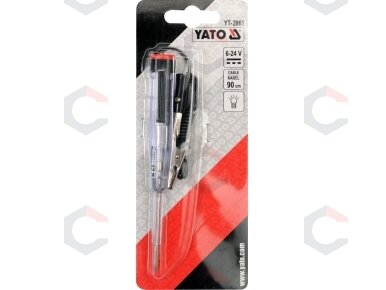 Automobilinis įtampos testeris | kabelio ilgis 90 cm | 6-24V (YT-2865) 1 Automobilinis įtampos testeris | kabelio ilgis 90 cm | 6-24V (YT-2865) 1