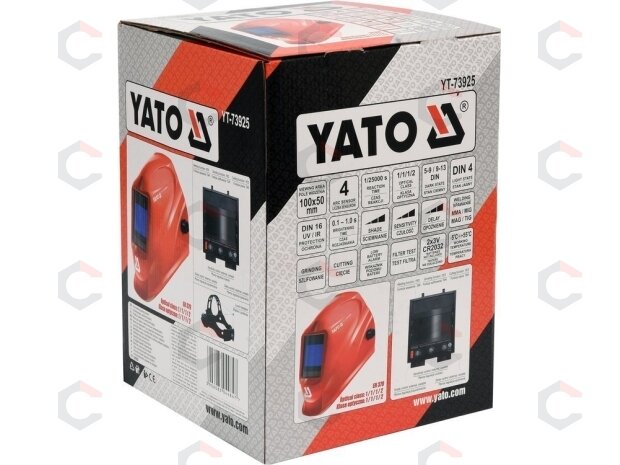 Automatinė suvirinimo kaukė su tamsėjimo filtru | UV/IR apsauga | MIG/MAG/TIG (YT-73925) 1 Automatinė suvirinimo kaukė su tamsėjimo filtru | UV/IR apsauga | MIG/MAG/TIG (YT-73925) 1