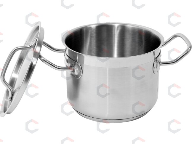 Aukštas gastronominis puodas su dangčiu | nerūdijančio plieno | 16 x 12 cm | 2,4 l (YG-00001) Aukštas gastronominis puodas su dangčiu | nerūdijančio plieno | 16 x 12 cm | 2,4 l (YG-00001)