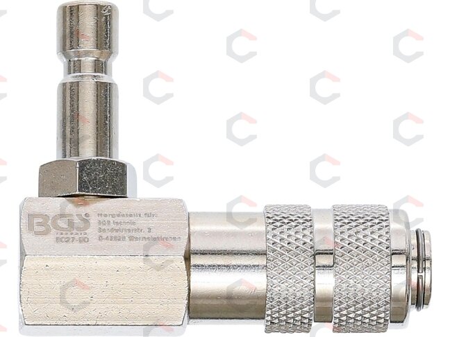 Aušinimo sistemos „Bayonet“ adapteris | 90° kampu | skirtas 8027, 8098 (8027-90) 2 Aušinimo sistemos „Bayonet“ adapteris | 90° kampu | skirtas 8027, 8098 (8027-90) 2