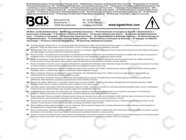 Aušinimo sistemos praplovimo ir valymo rinkinys | 12 vnt. (74593) 8 Aušinimo sistemos praplovimo ir valymo rinkinys | 12 vnt. (74593) 8