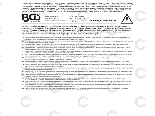 Automatinė oro kondicionavimo sistemų aptarnavimo stotelė BGS | R134a arba R1234yf | 12 l (7092) 6 Automatinė oro kondicionavimo sistemų aptarnavimo stotelė BGS | R134a arba R1234yf | 12 l (7092) 6