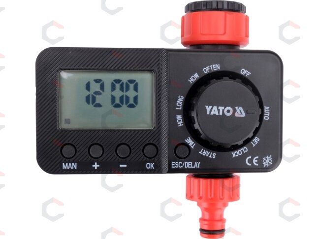 Automatinis sodo laistymo valdiklis | LCD, 6 ciklai/d., 1–360 min (YT-90200) Automatinis sodo laistymo valdiklis | LCD, 6 ciklai/d., 1–360 min (YT-90200)