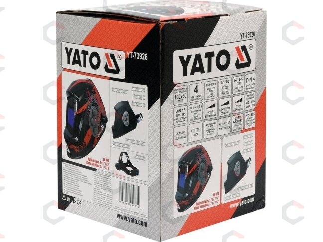 Automatiškai tamsėjanti suvirinimo kaukė / skydelis (YT-73926) 1 Automatiškai tamsėjanti suvirinimo kaukė / skydelis (YT-73926) 1