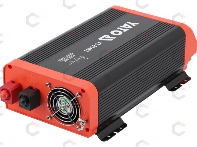 Automobilinis įtampos inverteris | grynas sinusas | 12/230V 1000W (YT-81483) 1 Automobilinis įtampos inverteris | grynas sinusas | 12/230V 1000W (YT-81483) 1