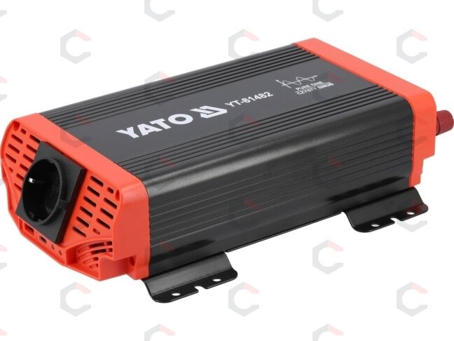 Automobilinis įtampos inverteris | grynas sinusas | 12/230V 600W (YT-81482) Automobilinis įtampos inverteris | grynas sinusas | 12/230V 600W (YT-81482)