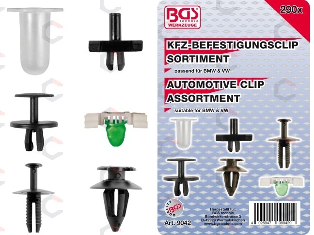 Automobilinis klipsų asortimentas BMW, VW | 290 vnt. (9042) Automobilinis klipsų asortimentas BMW, VW | 290 vnt. (9042)