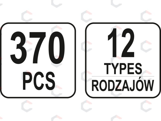 Automobilinis klipsų asortimentas Mitsubishi | 370 vnt. (YT-06659) 3