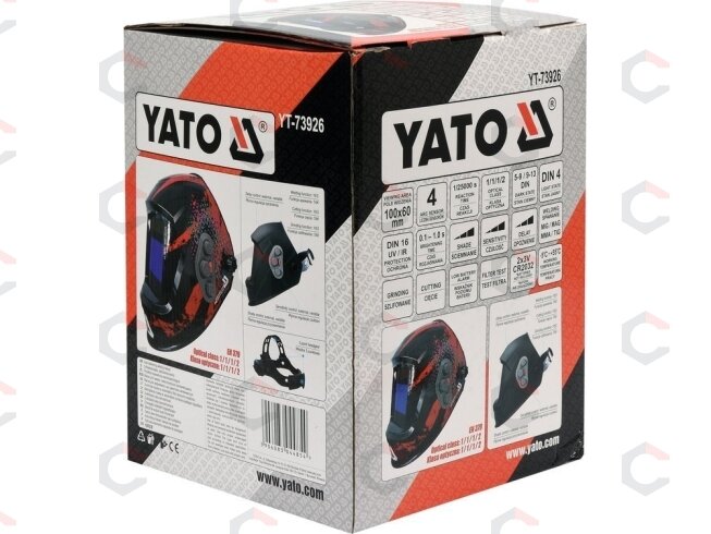 Automatiškai tamsėjanti suvirinimo kaukė / skydelis (YT-73926) 1 Automatiškai tamsėjanti suvirinimo kaukė / skydelis (YT-73926) 1
