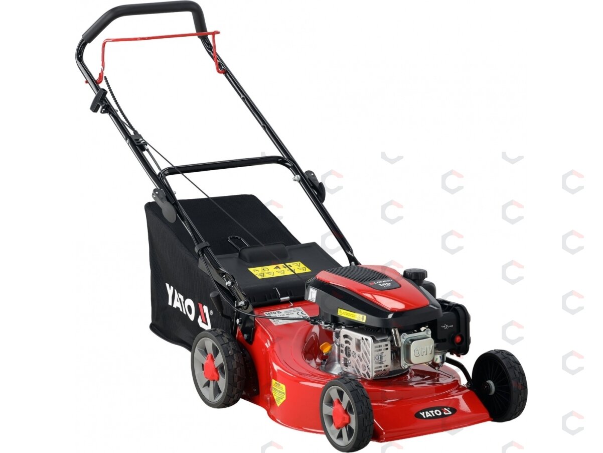 Stumiama benzininė vejapjovė YATO | 139 cm³ | 2,4 kW | 460 mm (YT-85501) Stumiama benzininė vejapjovė YATO | 139 cm³ | 2,4 kW | 460 mm (YT-85501)