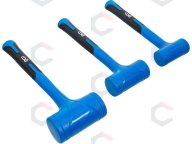 Beinercinių plaktukų rinkinys | minkšta galvutė | Ø 47 / 55 / 65 mm | 450 / 765 / 1275 g | 3 vnt. (74442B) Beinercinių plaktukų rinkinys | minkšta galvutė | Ø 47 / 55 / 65 mm | 450 / 765 / 1275 g | 3 vnt. (74442B)