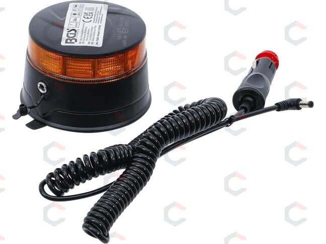 Akumuliatorinis LED įspėjamasis švyturėlis BGS | 12/24 V | Ø 130 mm | magnetinis (70343) 3