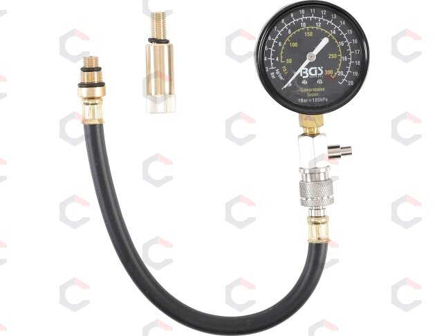 Benzininis kompresijos matuoklis | M10 + M14 (8235) Benzininis kompresijos matuoklis | M10 + M14 (8235)