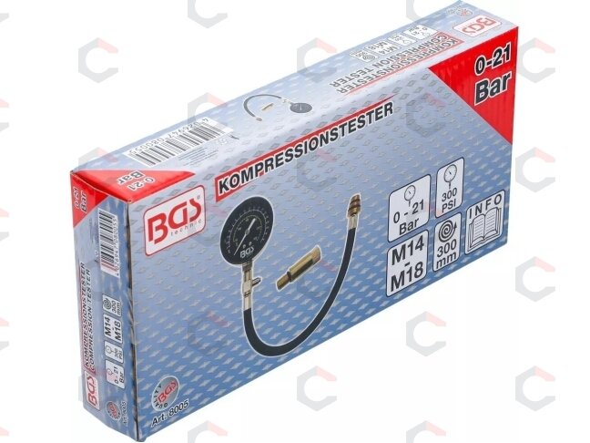 Benzininis kompresijos matuoklis | M14 + M18 (8005) 3 Benzininis kompresijos matuoklis | M14 + M18 (8005) 3