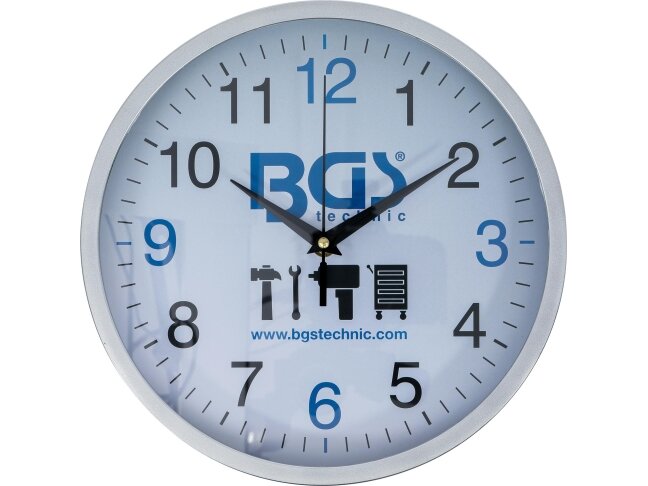Sieninis kvarcinis laikrodis 250 mm BGS technic (CLOCK) Sieninis kvarcinis laikrodis 250 mm BGS technic (CLOCK)