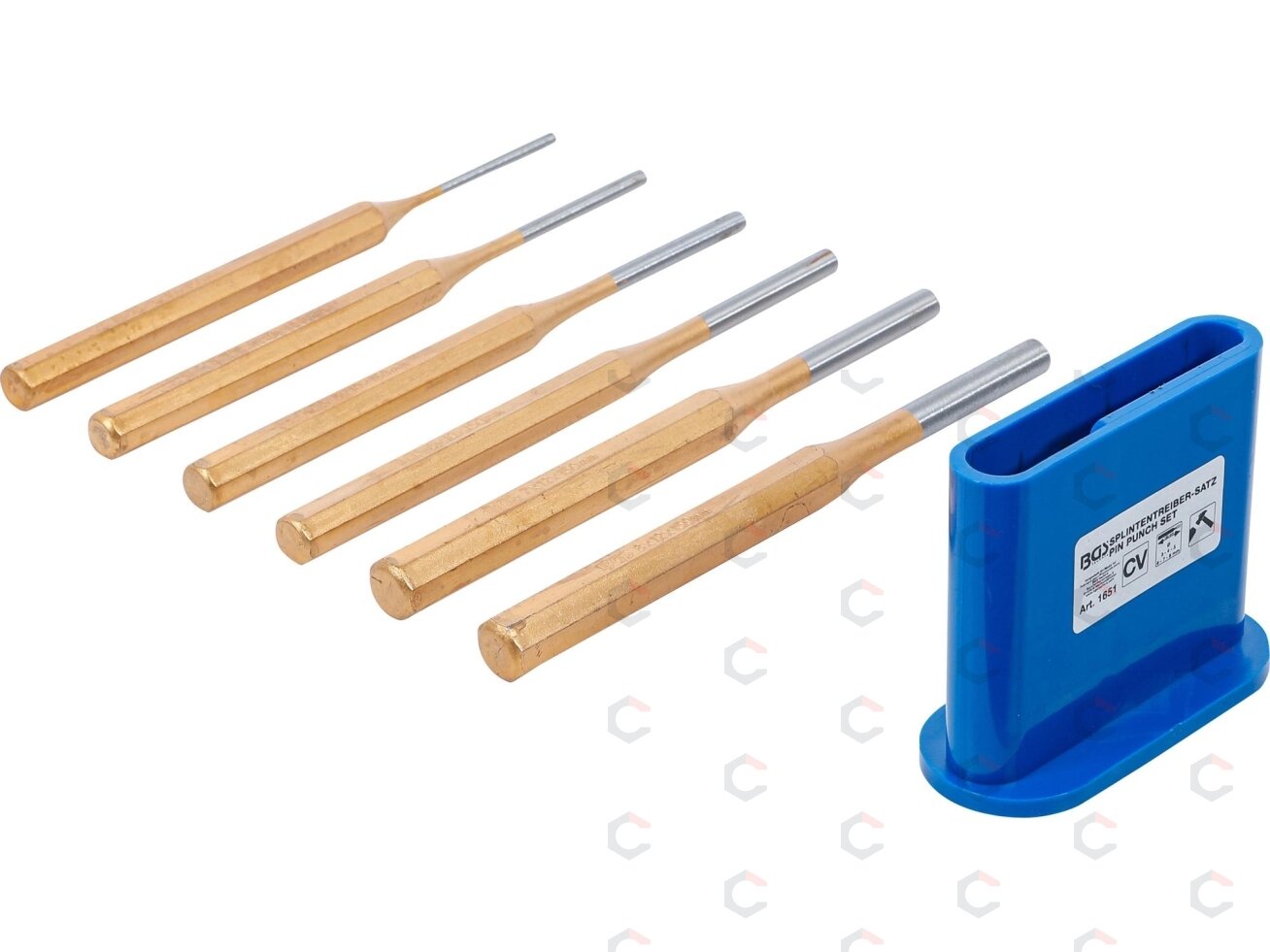Bukų išmušėjų rinkinys | 150 mm | 3 - 8 mm | 6 vnt. (1651) 2 Bukų išmušėjų rinkinys | 150 mm | 3 - 8 mm | 6 vnt. (1651) 2