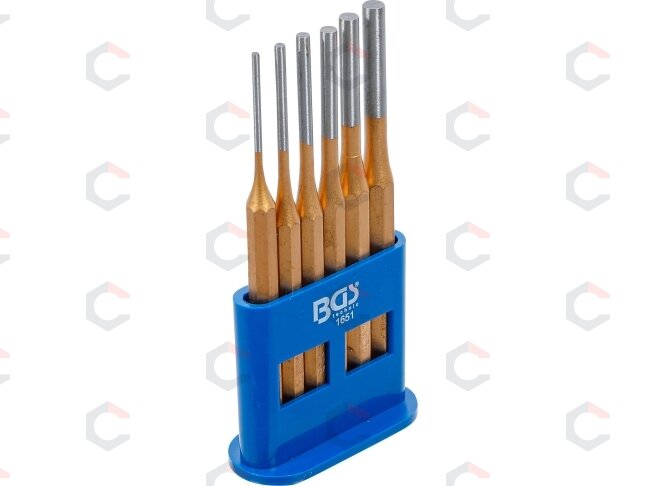 Bukų išmušėjų rinkinys | 150 mm | 3 - 8 mm | 6 vnt. (1651) 1 Bukų išmušėjų rinkinys | 150 mm | 3 - 8 mm | 6 vnt. (1651) 1