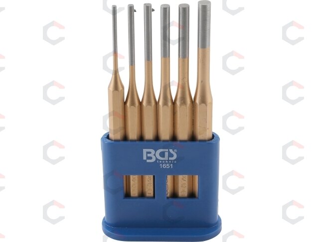 Bukų išmušėjų rinkinys | 150 mm | 3 - 8 mm | 6 vnt. (1651) 5 Bukų išmušėjų rinkinys | 150 mm | 3 - 8 mm | 6 vnt. (1651) 5