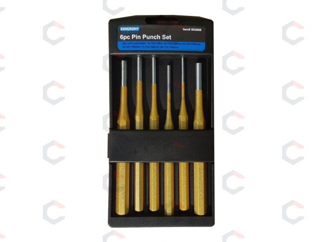 Bukų išmušėjų rinkinys | CR-V | 150 mm | 3 - 8 mm | 6 vnt. (SK0666) Bukų išmušėjų rinkinys | CR-V | 150 mm | 3 - 8 mm | 6 vnt. (SK0666)