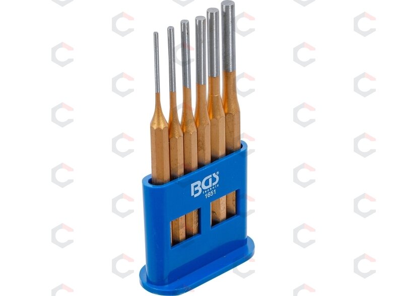 Bukų išmušėjų rinkinys | 150 mm | 3 - 8 mm | 6 vnt. (1651) 1 Bukų išmušėjų rinkinys | 150 mm | 3 - 8 mm | 6 vnt. (1651) 1