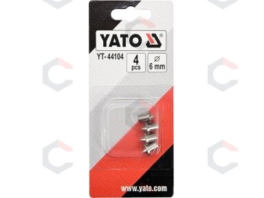 Centro žymekliai 6 mm / 4 vnt. (YT-44104) Centro žymekliai 6 mm / 4 vnt. (YT-44104)
